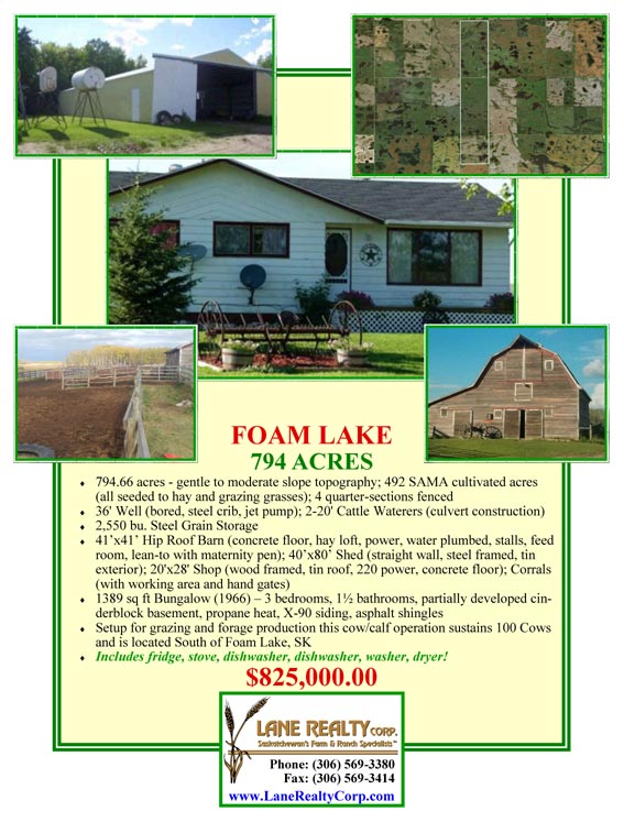 East Central Saskatchewan Farmland, Farms, and Ranches for Sale