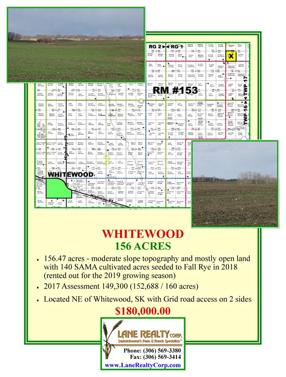East Central Saskatchewan Farmland, Farms, and Ranches for Sale