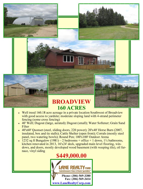 Southeast Saskatchewan Farmland, Farms, and Ranches for Sale