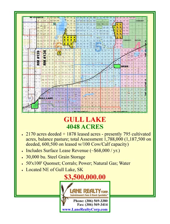 Southwest Saskatchewan Farmland, Farms, and Ranches for Sale